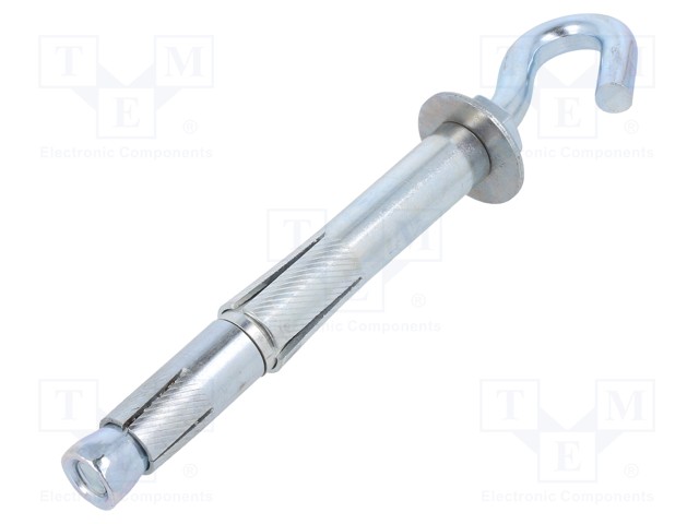 KOUKKU - KULMAINEN,VARUSTETTU KIINNITYSTULPALLA - TERÄS - SINKKI - Ruuvit - konekierre - D-ZHR10180 - 1