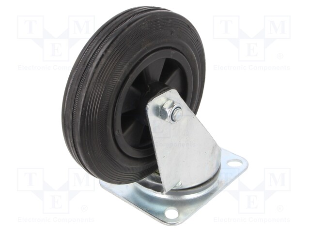 KULJETUSPYÖRÄ - Ø: 160MM - W: 40MM - H: 195MM - VÄÄNTÖ-150KG - KUMI - PM - Kuljetuspyörät - JPPM-1603-2100 - 1