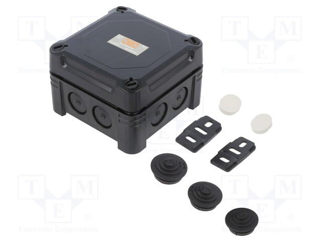 KYTKENTÄRASIA - X: 95MM - Y: 95MM - Z: 60MM - POLYKARBONAATTI - Kytkentärasiat - OBO-2005110 - 1