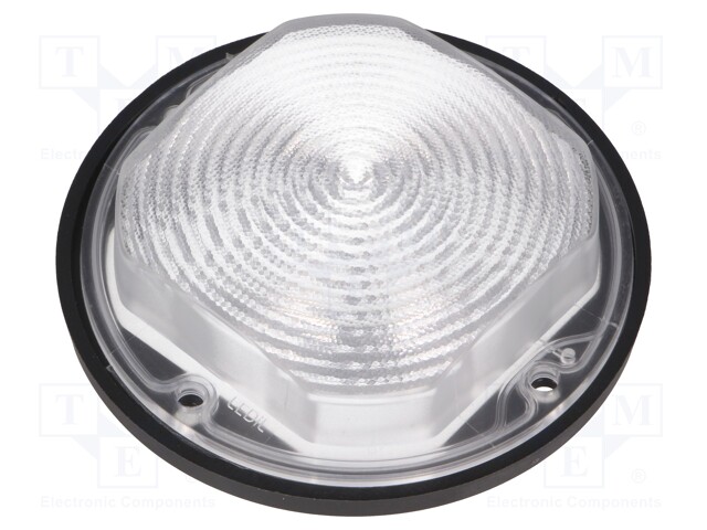 LED-LINSSI - PYÖREÄ - SILIKONI - LÄPINÄKYVÄ - VÄRI: MUSTA - H: 23MM - Linssit LEDeille - FN14720 - 1