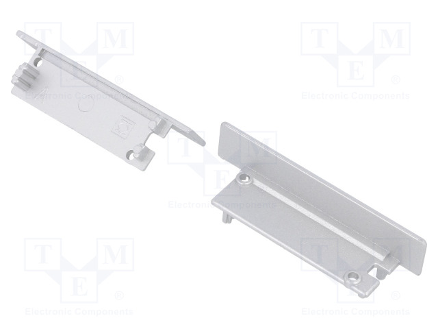 LED PROFIILIN PÄÄTYPALA - HOPEA - 2KPL - ABS - FLAT8 - Profiilit LED nauhoille - TOP-23120040 - 1