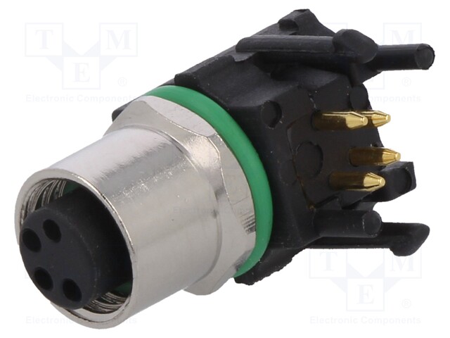 LIITIN: M8 - NAARAS - PIN: 4 - 3A - 30V - IP67,IP68 - 90° KULMA - M8 liittimet - SM8-D52C-A4L-0 - 1