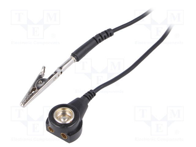 LIITÄNTÄKAAPELI - ESD - MUSTA - 1MOHM - 2,5M - ESD lisätarvikkeet - PRT-STW1490 - 1