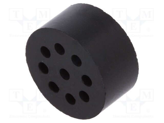 LÄPIVIENTIKAPPALEEN PANOS - 2MM - M20 - IP54 - NBR-RAAKAKUMI - AUKK.LKM: 9 - Läpivientikappaleiden tiivisteet - SKINTOP-DIX-M20920 - 1