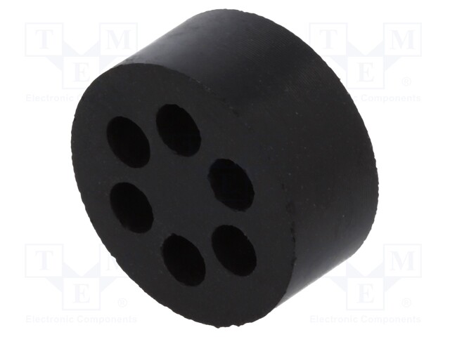 LÄPIVIENTIKAPPALEEN PANOS - 4MM - M25 - IP54 - NBR-RAAKAKUMI - AUKK.LKM: 6 - Läpivientikappaleiden tiivisteet - SKINTOP-DIX-M25640 - 1