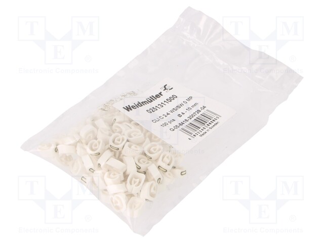 MERKIT - MERKINTÄ: 0 - 4÷10MM - PVC - VALKOINEN - -30÷80°C - CLI C - W: 7MM - Kaapeleiden merkintä - WM-0251311000 - 1