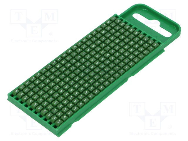 MERKIT - MERKINTÄ: 5 - 0,8÷2,2MM - POLYAMIDI - VIHREÄ - -40÷85°C - WIC - Kaapeleiden merkintä - WIC0-5-PA66-GN1000 - 1