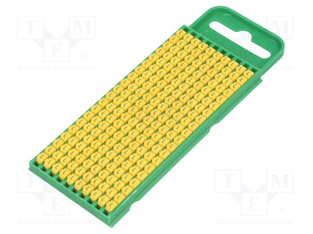 MERKIT - MERKINTÄ: L - 0,8÷2,2MM - POLYAMIDI - KELTAINEN - -40÷85°C - Kaapeleiden merkintä - WIC0-L-PA66-YE1000 - 1