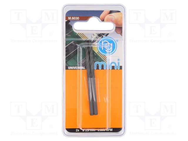 METALLIPORANTERÄ - Ø: 3MM - HSS PIKATERÄS - 2KPL - Metalliporanterät - PG-M6030 - 1