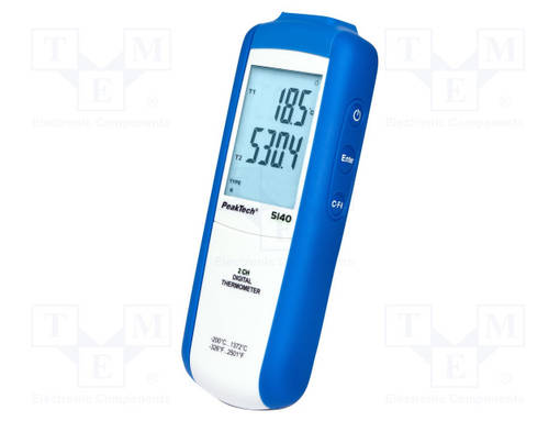 MITTARI: LÄMPÖTILA-DIGITAALINEN - LCD - 3,5 NUMEROA (1999) - CH: 2 - Kosteusmittarit - PKT-P5140 - 1