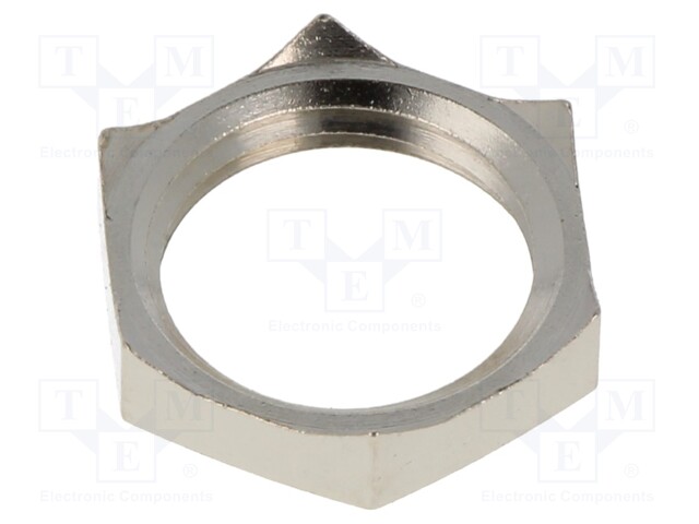 MUTTERI - VARUSTETTU MAADOITUKSELLA - PG9 - MESSINKI - 18MM - Läpivientikappaleiden mutterit - LP-52103210 - 1