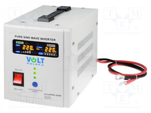 MUUNNIN: DC/AC - 300W - LÄHTÖJÄNNITE 230VAC - LÄHTÖ: AC PISTORASIAA 230V - Invertterit ja jännitteenalentimet - SINUS-PRO-500 - 1