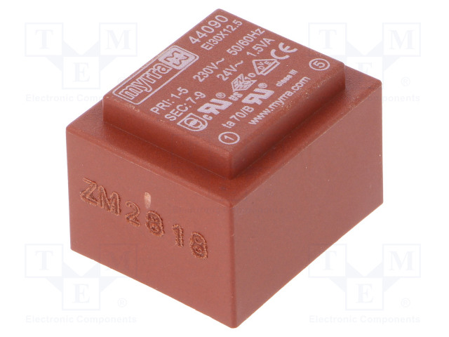 MUUNTAJA - 1,5VA - 230VAC - 24V - 63MA - PCB - Piirilevymuuntajat - MYRRA-44090 - 1