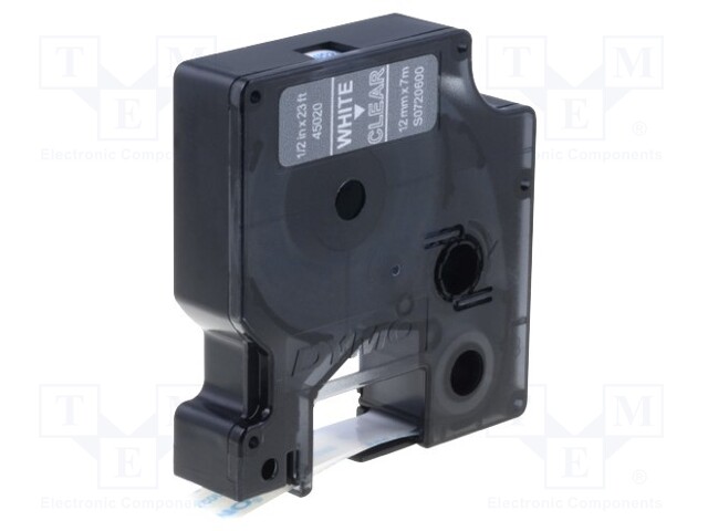 NAUHA - 12MM - 7M - LÄPINÄKYVÄ - MERKIN VÄRI: VALKEA - Tarratulostimet ja merkitsijät - DYMO.S0720600 - 1