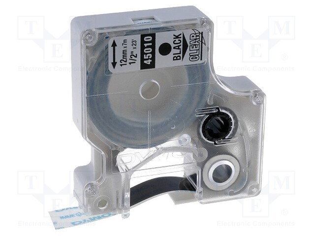 NAUHA - 12MM - 7M - VÄRITÖN - MERKIN VÄRI: MUSTA - Tarratulostimet ja merkitsijät - DYMO.45010 - 1