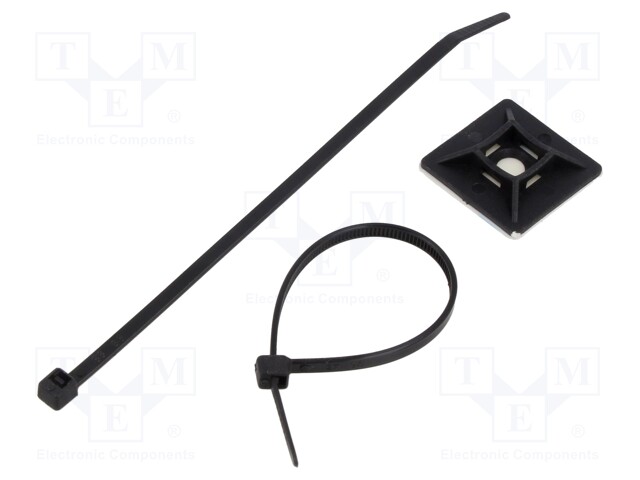 NIPPUSITEIDEN SETTI - MUSTA - POLYAMIDI - 20KPL - Nippusiteet - PA-PKB-24-KIT-0 - 1