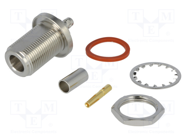 LIITIN: N - N LIITINAARAS - SUORA - 50OHM - PURISTUS - PANEELIASENNETTAVA - N liittimet - N6421A1NT3G150 - 1