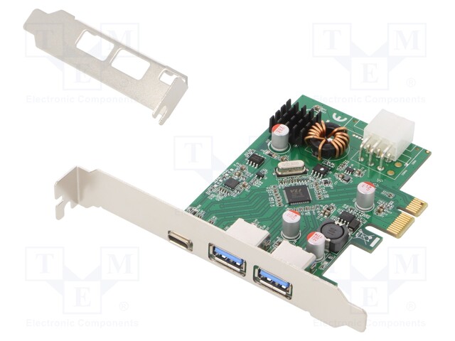 PC-KORTTI: PCIE - PCIE,USB A-PISTORASIA X2,USB C RASIA - USB 3.2 - Tietokonetarvikkeet - muut - PC0090 - 1