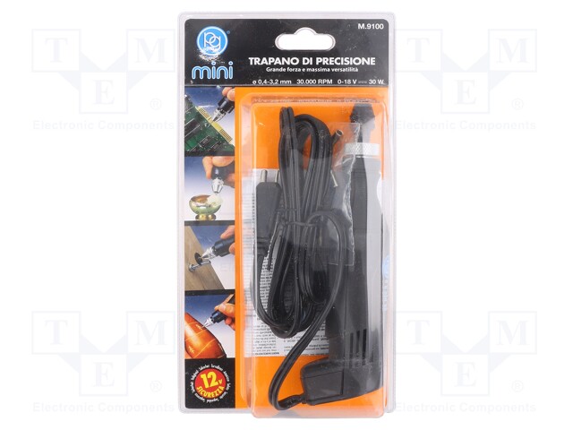 PIENOISPORAKONE - 30W - 12÷18VDC - PIT: 1,8M - Ø: 0,4÷3,2MM - Sähkötyökalut ja tarvikkeet - PG-M9100 - 1
