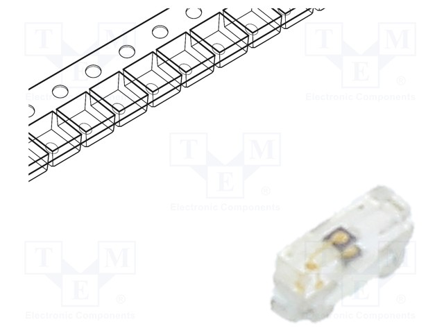 LED - ORANSSI - SMD - 0402 - 28,5MCD - 1,6÷2,4VDC - 1X0,55X0,3MM - 140° - Pintaliitos LED - HSML-C230 - 1