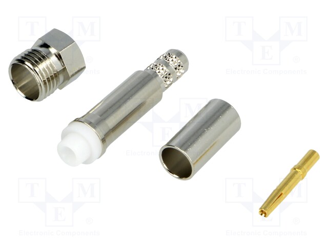 LIITIN: FME - PISTOKE - NAARAS - SUORA - PURISTETTAVA - 50OHM - FME liittimet - FME6121B1ND3G150 - 1