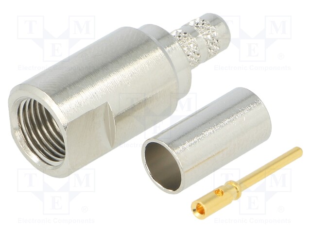 LIITIN: FME - PISTOKE - UROS - SUORA - PURISTETTAVA - 50OHM - FME liittimet - FME1121A3NT3G150 - 1