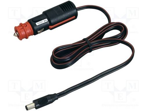 PISTORASIA-/AUTOVIRTALÄHDE - DC 5,5/2,5 PISTOKE - 8A - MUSTA - 2M - Autopistokelaturit ja virtalähteet - PROCAR-67864920 - 1