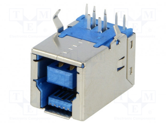 PISTORASIA - USB B - PCB - THT - 90° KULMA - USB 3.0 - USB liittimet - USBB-G3.0 - 1