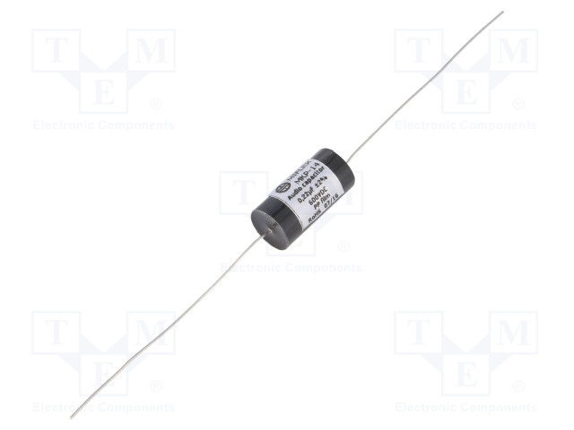POLYPROPYLEENIKONDENSAATTORI - 0,22UF - 600VDC - ±2% - Ø9,9X24MM - Kondensaattorit MKP - MKP14-0.22U600 - 1
