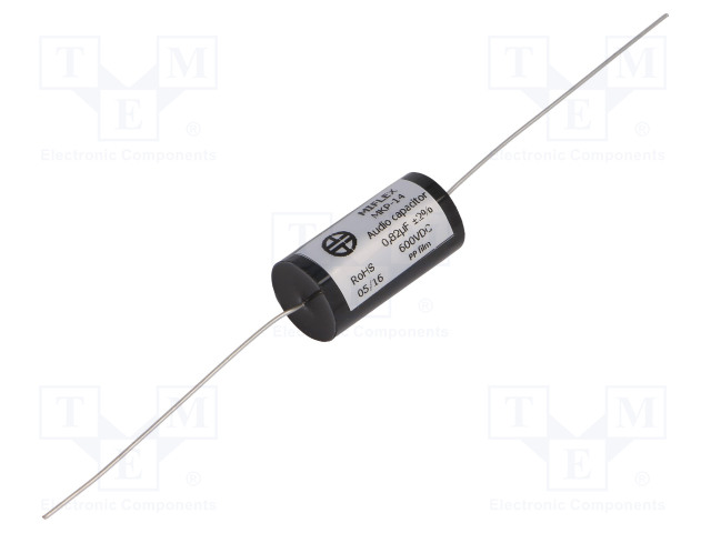 POLYPROPYLEENIKONDENSAATTORI - 0,82UF - 600VDC - ±2% - Ø14X33MM - Kondensaattorit MKP - MKP14-0.82U600 - 1