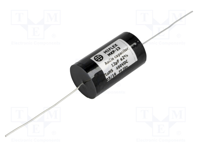POLYPROPYLEENIKONDENSAATTORI - 12UF - 400VDC - ±2% - Ø26,4X44MM - Kondensaattorit MKP - MKP13-12U400 - 1