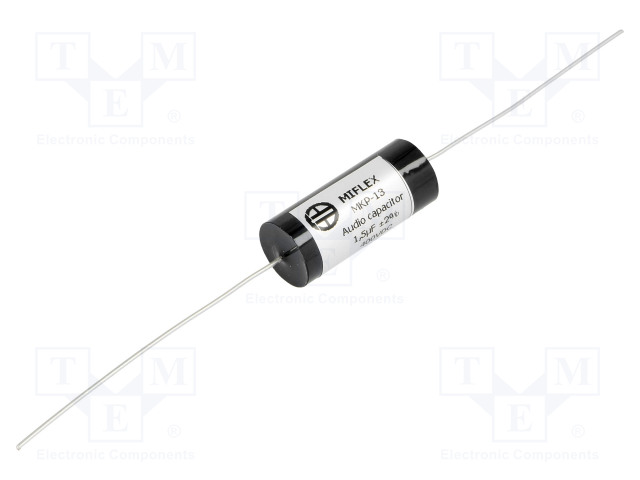 POLYPROPYLEENIKONDENSAATTORI - 1,5UF - 400VDC - ±2% - Ø14X29MM - Kondensaattorit MKP - MKP13-1.5U400 - 1