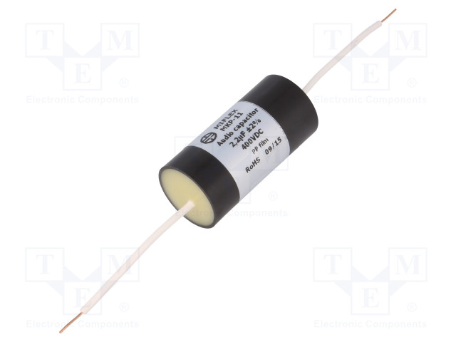 POLYPROPYLEENIKONDENSAATTORI - 2,2UF - 400VDC - ±2% - Ø25X51MM - Kondensaattorit MKP - MKP11-2.2U400 - 1