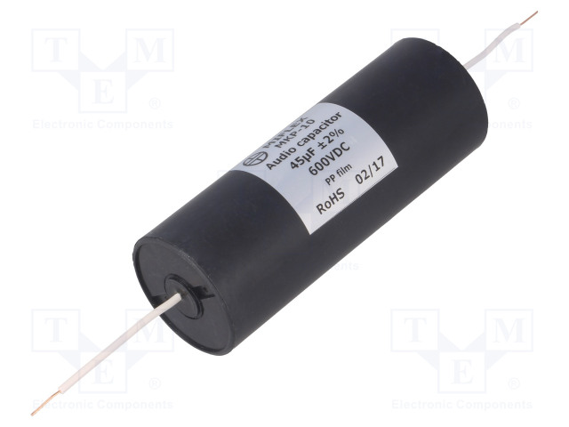 POLYPROPYLEENIKONDENSAATTORI - 45UF - 600VDC - ±2% - Ø45X119MM - Kondensaattorit MKP - MKP10-45U600 - 1