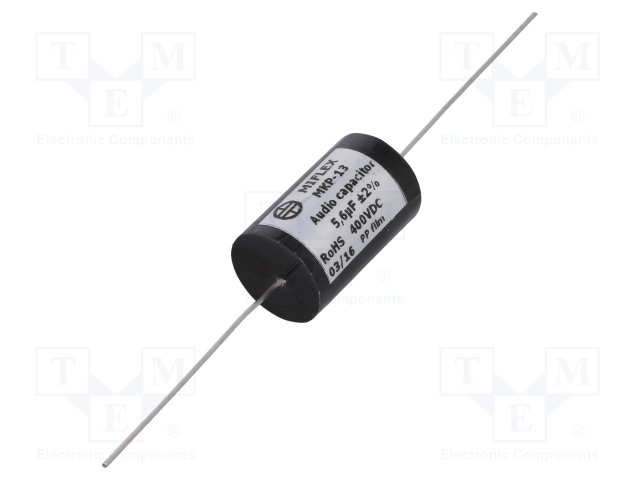 POLYPROPYLEENIKONDENSAATTORI - 5,6UF - 400VDC - ±2% - Ø22,1X35MM - Kondensaattorit MKP - MKP13-5.6U400 - 1
