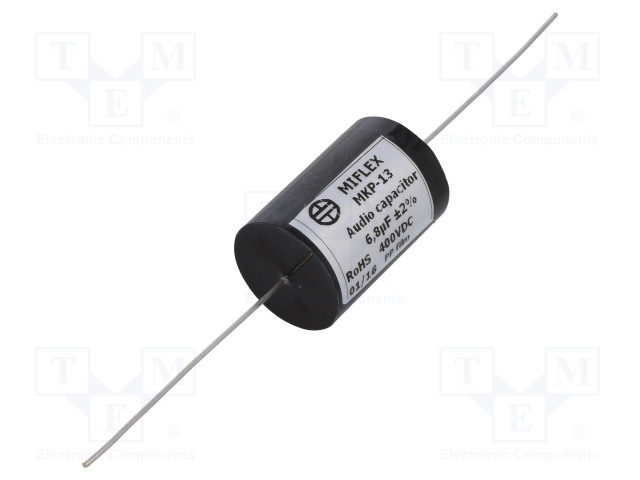 POLYPROPYLEENIKONDENSAATTORI - 6,8UF - 400VDC - ±2% - Ø24,2X35MM - Kondensaattorit MKP - MKP13-6.8U400 - 1