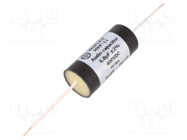 POLYPROPYLEENIKONDENSAATTORI - 6,8UF - 400VDC - ±2% - Ø30X65MM - Kondensaattorit MKP - MKP11-6.8U400 - 1
