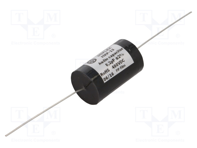 POLYPROPYLEENIKONDENSAATTORI - 8,2UF - 400VDC - ±2% - Ø24X40MM - Kondensaattorit MKP - MKP13-8.2U400 - 1