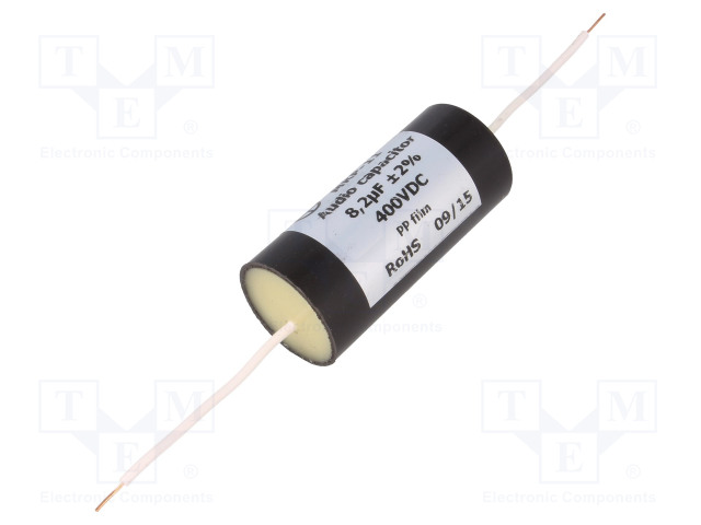 POLYPROPYLEENIKONDENSAATTORI - 8,2UF - 400VDC - ±2% - Ø30X65MM - Kondensaattorit MKP - MKP11-8.2U400 - 1