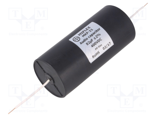 POLYPROPYLEENIKONDENSAATTORI - 82UF - 400VDC - ±2% - Ø55X119MM - Kondensaattorit MKP - MKP11-82U450 - 1