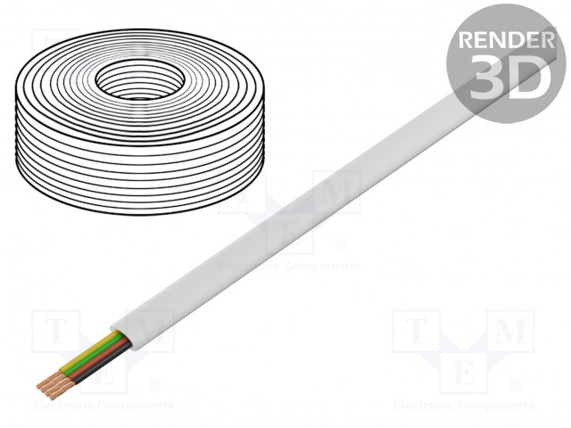 PUHELINKAAPELI - 4X28AWG - LANKA - VALKOINEN -20÷50°C - Puhelinkaapelit - TEL-004CCAWH-100 - 1