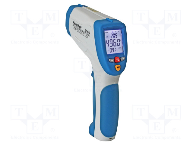 PYROMETRI - LCD - -50÷1200°C - TARKK.(IR): ±(1%+1°C) - -50÷1370°C - Kosteusmittarit - PKT-P4960 - 1