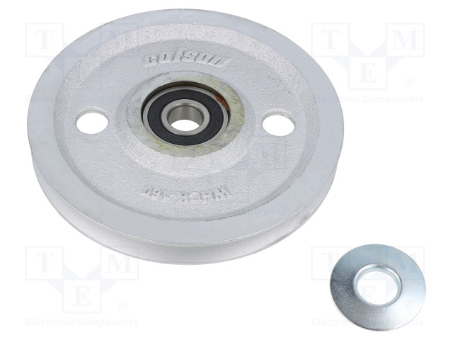 PYÖRÄ - Ø: 160MM - W: 20MM - 550KG - VALURAUTA - ØASENNUSAUK.: 20MM - Kuljetuspyörät - WHCK-160 - 1