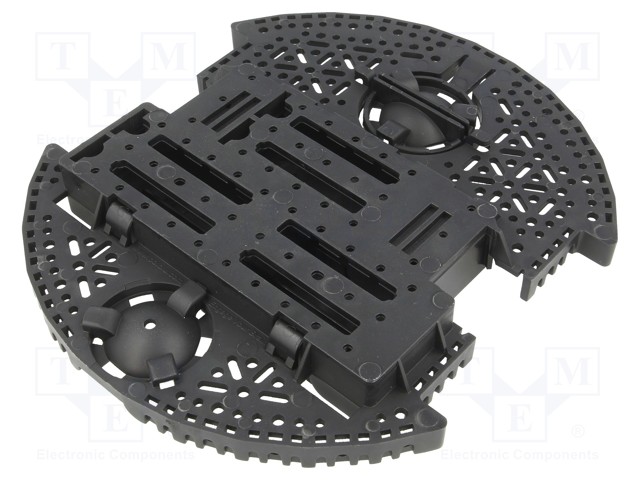 PYÖRÄALUSTA - POLOLU ROMI - MUSTA - 3÷6VDC - MOT.M: 2 - ITOIMINTA: 130MA - Robottialustat ja kotelot - POLOLU-3500 - 1