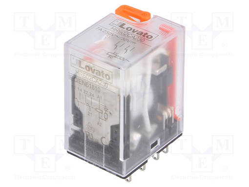 RELE - DPDT - UKELAN: 230VAC - 7A/250VAC - 7A/30VDC - Teollisuusreleet - HR602CA230 - 1