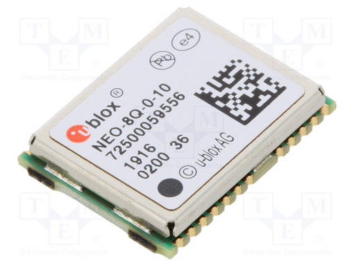 MODUULI: GPS/QZSS - ±2M - NMEA,RTCM,UBX - -166DBM - 2,7÷3,6VDC - SMD - GNSS (GPS) moduulit - NEO-8Q-0 - 1