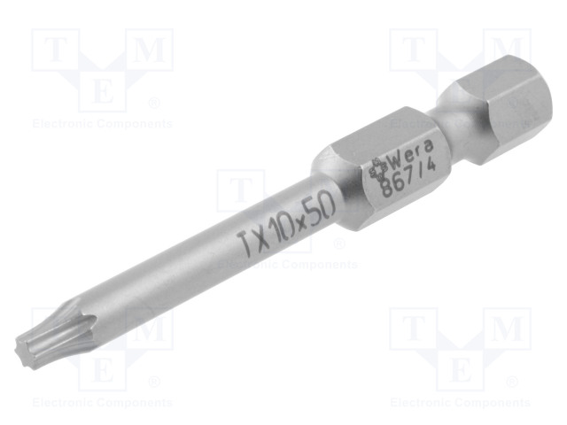 RUUVAUSKÄRKI - TORX® - TX10 - 1/4" - KOK.PIT: 50MM - Ruuvauskärjet - WERA.867410 - 1