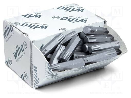 RUUVAUSKÄRKI - TORX® - TX40 - 1/4" - KOK.PIT: 25MM - 50KPL - STANDARD - Ruuvauskärjet - WIHA.08070 - 1