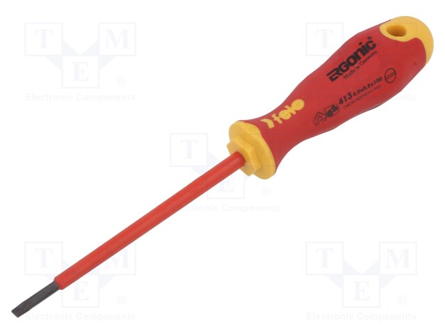 SCREWDRIVER: INSULATED - SLOT - 4X0.8MM - ERGONIC® - Ruuvimeisselit ja sarjat - FL41304090 - 1