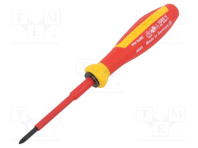 SCREWDRIVER: INSULATED - PHILLIPS - PH0 - BLADE LENGTH: 60MM - 1KVAC - Ruuvimeisselit ja sarjat - ST-46653000 - 1